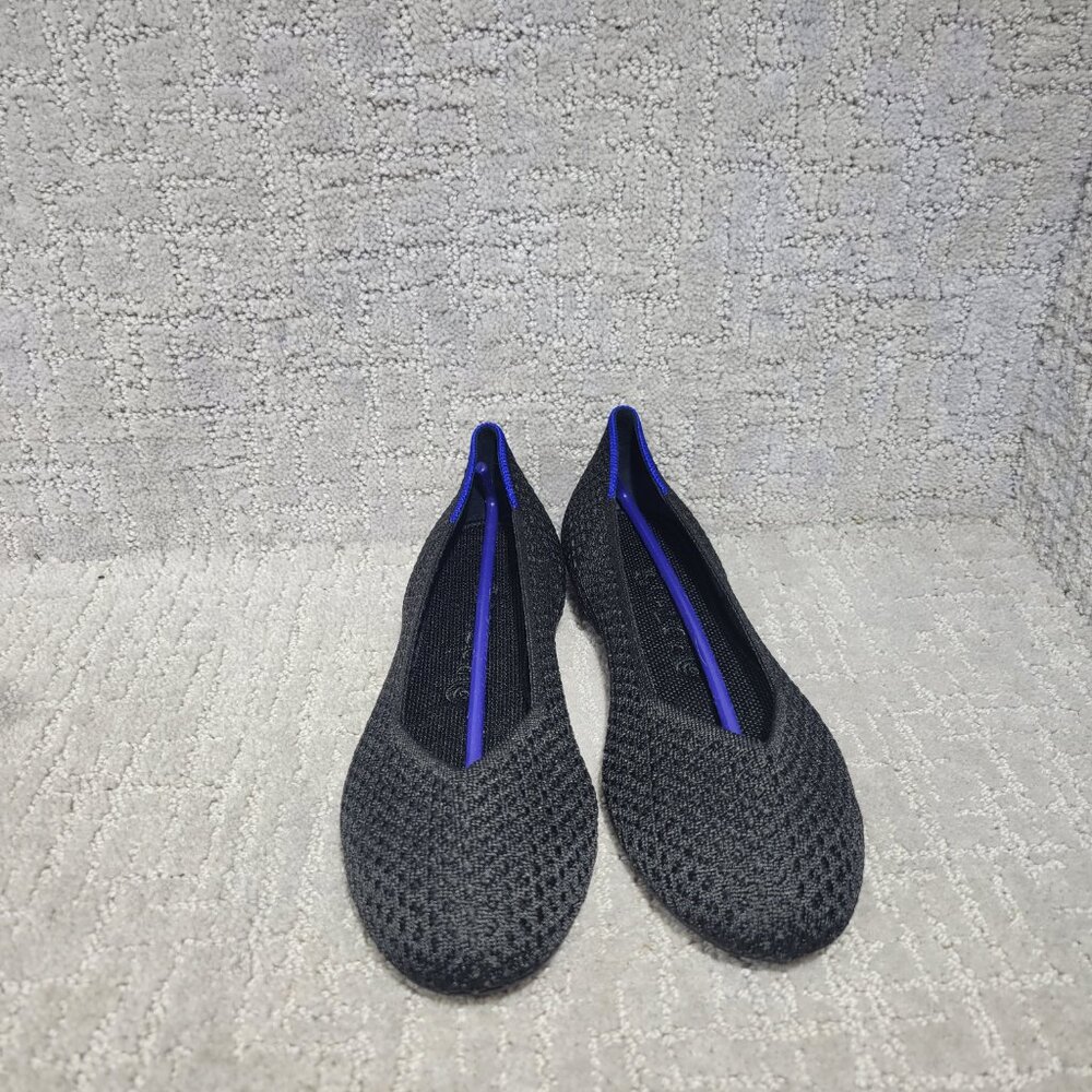 Rothy's The Flat Black Honeycomb Slip On Ballet Shoes Women's Size 8.5, 10 - Picture 2 of 6